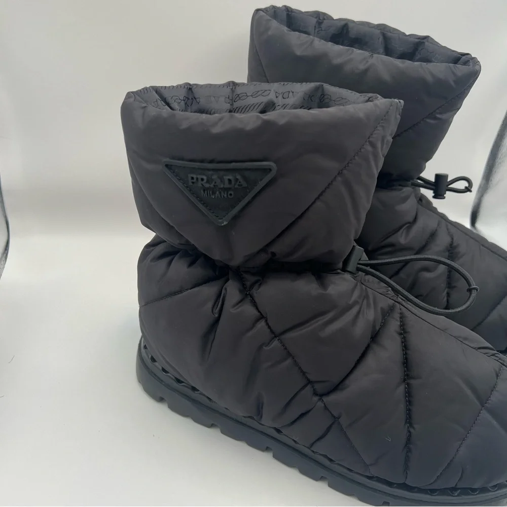 Prada Blow 19 Quilted Nylon Drawstring Boot